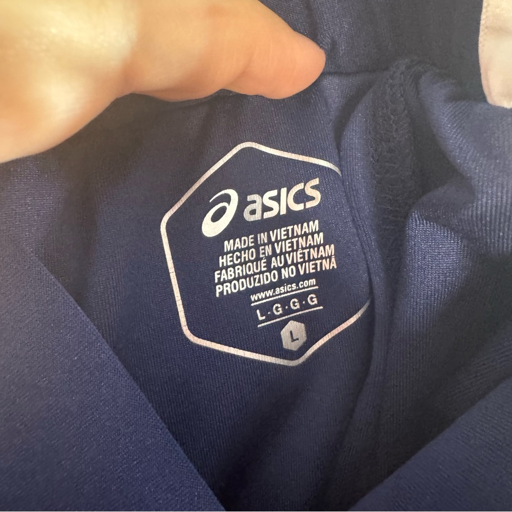 ASICS Running Shorts Large Blue 2 in 1 Lined Athletic Workout Gym Women - Picture 6 of 8